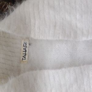 TAHARI 70% RABBIT HAIR ANGORA TAHARI rabbit hair angora CROPPED bolero SWEATER